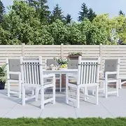 Generic Garden Lowback Chair Cushions 6 pcs Grey Oxford Fabric
