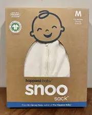 SNOO Sleep Sack Swaddle Organic Cotton Happiest Baby Size M Unisex Ivory NEW