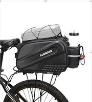 Number-one Bike Rack Bag, 14L Multifunctional Waterproof Bicycle Rear Rack Bag Bike Saddle Seat Bag Outdoor Bicycle Pannier Trunk Shoulder Handbag Bag (Black)