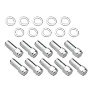 Street Pro Wheel Lug Nut Kit Chrome Cragar Weld SST Mag Length 2.125 7/16 1.380 inch Shank Set of 10