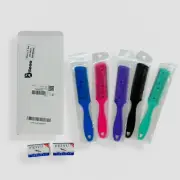 5 Unisex Razor Comb Home Hair Cut Thinning Feathering Trimming with Extra Blades