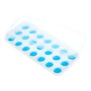 Ice Cube Tray with Removable Lid, Plastic Ice Cube Molds, Blue