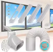 Portable Air Conditioner Window Vent Kit with 5.9” Exhaust Hose Adjustable Porta