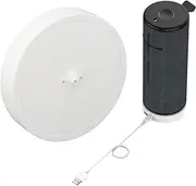 Speaker Charging Base, Portable Home Speaker Charging Cradle with USB Cable Replacement for UE Boom 3 Megaboom 3 Blast Megablast Speakers (White)