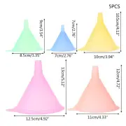 5Pcs Colorful Funnel Small Large Variety Liquid Oil Kitchen Set