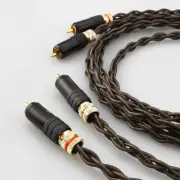 Pair RCA Cable OFC Copper HiFi Audio RCA Wire with RCA Plugs Cord Interconnect