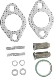 1 Set Engine Exhaust Hardware Kit with High Temp Gasket Nut and Bolt Kit for Automotive Exhaust System Maintenance