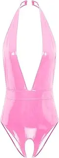 [GRRKDFQ] Women's Lingerie Sets Open Crotch Bodysuit A Buckle Closure Cutout Sexy Jumpsuit