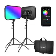 Neewer 360° Full Color 60W RGB LED Video Light Panel with App Control Stand Kit