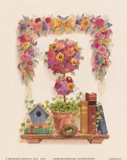 Paper tole Kit-SB4-Arthur Kaplan-RDM-L6718 Topiary with Birdhouse