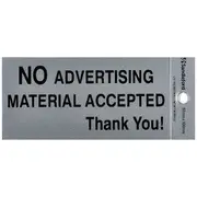 Sandleford No Advertising Material Self Adhesive Sign
