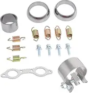 TXRXIZ Exhaust Pipe Manifold Gasket Spring Rebuild Kit Compatible with Polaris Ranger RZR 800 EFI 2008 2009 2010 Sportsman Ranger 700 800 900 OEM# 5811511 3610047 7041804 7041687 5257254 Silver