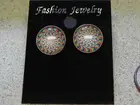 Spiral Earrings Neon Trippy Stud Pinwheel Hippie Club trance Hippy kaleidoscope