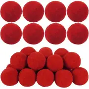 20 Pieces Red Pom Poms Balls 2 Inch for DIY Craft Valentines Day Costume Supp...