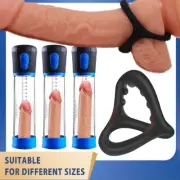 Electric Automatic Penis Enlargement Pump Extender Trainer Penis Ring Stretcher