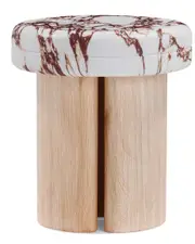 TOV Furniture Sheila Textured Concrete Side Table