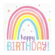 Happy Rainbow Small Paper Napkins / Serviettes (Pack of 16)