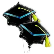 , Graduation Cap Balloons - Big, 22 Inch, Pack of 2 | Graduation Hat balloons