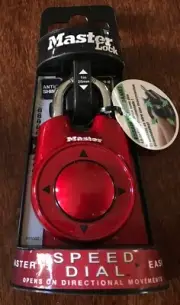 Master Lock 1500iD Set Your Own Directional Combination Padlock Red