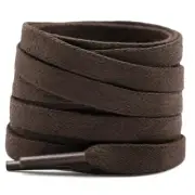 Flat Waxed Shoe Laces: Sneakers Shoelaces for 39 Inch (100CM) 10 Dark Brown