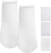Aquarium Filter Socks - 200 Micron - 4 Inch Ring by 14 Inch Long - Long Saltwater Filter Socks Aquarium Felt Filter Bags for Aquariums, Ponds Pools, Reef Tank, 2 Pack with 3 Filter Mesh Bags