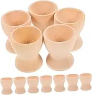 ULDIGI 15Pcs Wood Egg Stand Unfinished Wooden Egg Cup Holder for Decoration for Home Kitchen Party and Wedding Decor