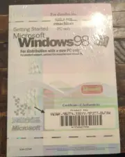 Genuine OEM Sony PC Getting Started Microsoft Windows 98 w/ COA - NEW/SEALED