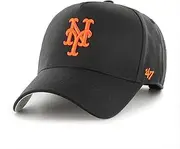 47 Adults Unisex New York Mets Black/Orange MVP DT Snapback Cap, One Size