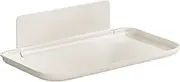 LeoLeoyy Folding Wall Shelf | Toilet Extra Storage Floating Bracket | Bathroom Organization Board for Bedroom, Living Room, Laundry (Small White)