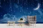 3D Moon Light Sky Wallpaper Wall Mural Removable Self-adhesive Sticker