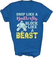 [Above Good Tee] Block Like A Beast Field Hockey Goalie Ice Hockey Lover Player Fan Gift Unisex Shirt Women Men T-Shirt (Royal;L)