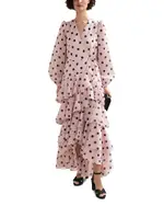 Phase Eight Spot Print Ruffle Dress