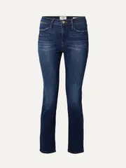[FRAME] FRAME - Le High Cropped Straight-leg Jeans - Mid denim - 23 23 Blue
