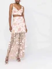 Zimmermann Postcard Fringe Midi Skirt - New With Tags- RRP$1,500 AUD