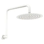 Kaya Gooseneck Shower Arm Set, Matte White