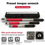 1/4 3/8 1/2 Preset Torque Wrench Drive 5-210Nm 5-20kg Two-way Adjustment Spanner