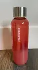 Starbucks Red Ombre Frosted Glass Water Bottle Tumbler 20 oz New