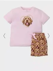 Peter Alexander Girls Groodle Pj Set Size 10 Brand New With Tags & PJ Bag