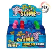 Full Box 18x Packs Face Twisters Assorted Sour Slime Double Pack Candy | 1.4oz