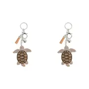 2x LVD 17cm Metal Keyring Charm Car Key Accessory Hanging Keychain Tag Turtle