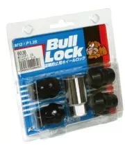 KYO-EI BullLock WHEEL LOCKS M12xP1.25 4pcs.(Locks & Key ONLY) BLACK from JAPAN