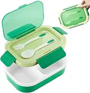Bento Lunch Box for Kids,3 Compartment Lunch Containers | Leakproof Lunch Box Water-Resistant Lunch Cooler with Forks and Spoons, Microwave Safety Lunch Cooler Tote Bag for Work Lippsy
