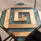 Square Table Top, Epoxy & Wood Coffee Table Top Handmade Walnut Side Table Decor