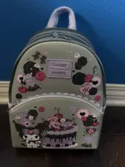 NEW Loungefly Rare Sanrio Kuromi With Birthday Cake Gray Mini Backpack