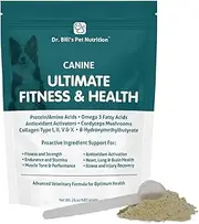 Dr. Bill's Canine Ultimate Fitness & Health Pet Supplement - Complete Multivitamin for Dogs Including CoQ10 Vitamins A D E & K B Vitamins Omega 3 Biotin Collagen Enzyme Blend