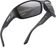 PUKCLAR Polarized Sports Sunglasses for Men Women Driving Sunglasses Cycling Running Fishing Golf Goggles Unbreakable Frame