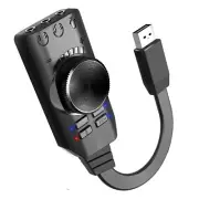 USB Sound Card 7.1 Channel Mic Speaker Headset Audio Jack 3.5mm Cable Adapter