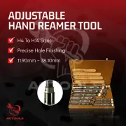New Adjustable Hand Reamer 11 Pcs Sizes H4 To H14 15/32 To 1-1/2" AU ACTOOLS