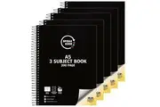 5pc Spirax Kode A5 3 Subject Book 200pg Paper Notebook Assorted w Dividers