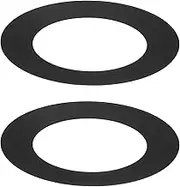 uxcell 2-Pack Goof Rings for 3 Inch Recessed Lights, 3" ID 4.7" OD Durable Steel Trim Ring Flush Mount Black Can Light Trim Ring Cover for Ceiling Can Downlights